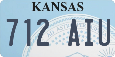 KS license plate 712AIU