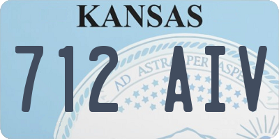 KS license plate 712AIV