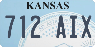 KS license plate 712AIX