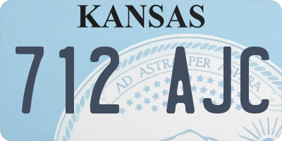 KS license plate 712AJC