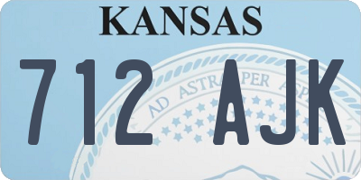 KS license plate 712AJK