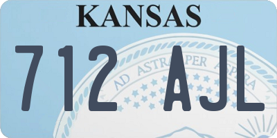 KS license plate 712AJL