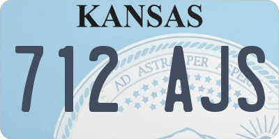 KS license plate 712AJS