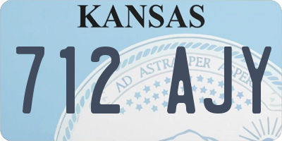 KS license plate 712AJY