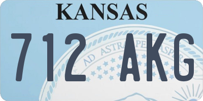 KS license plate 712AKG