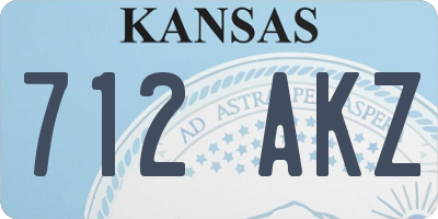 KS license plate 712AKZ