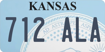 KS license plate 712ALA
