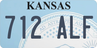 KS license plate 712ALF