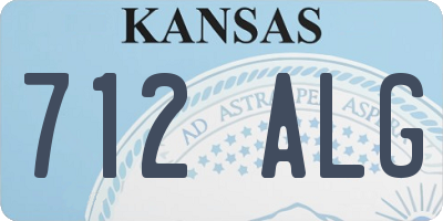 KS license plate 712ALG