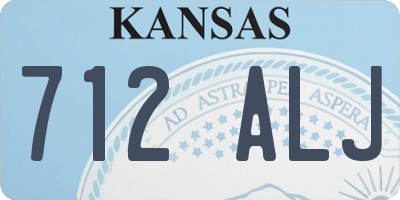 KS license plate 712ALJ