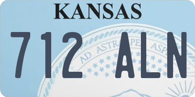 KS license plate 712ALN