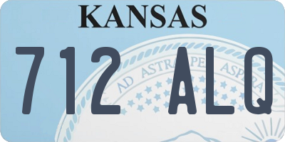 KS license plate 712ALQ