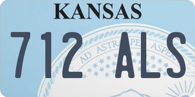 KS license plate 712ALS