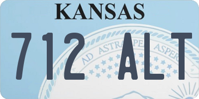 KS license plate 712ALT