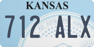 KS license plate 712ALX