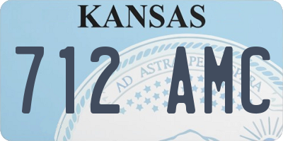 KS license plate 712AMC
