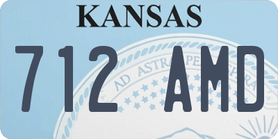 KS license plate 712AMD