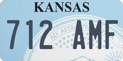 KS license plate 712AMF