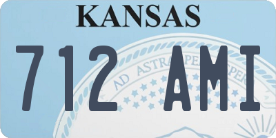 KS license plate 712AMI
