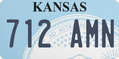 KS license plate 712AMN