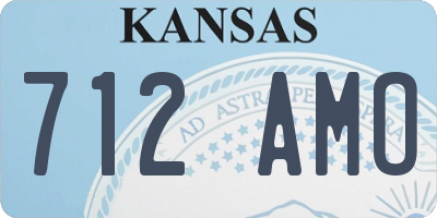KS license plate 712AMO