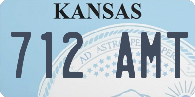 KS license plate 712AMT
