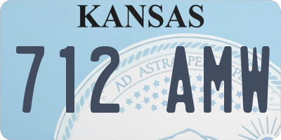 KS license plate 712AMW