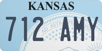 KS license plate 712AMY
