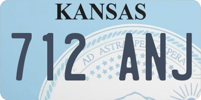 KS license plate 712ANJ