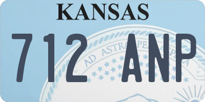 KS license plate 712ANP