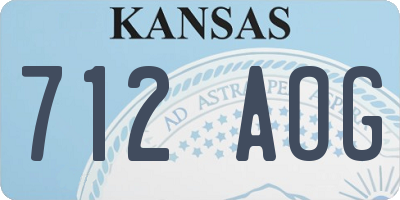 KS license plate 712AOG
