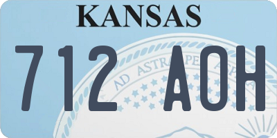 KS license plate 712AOH