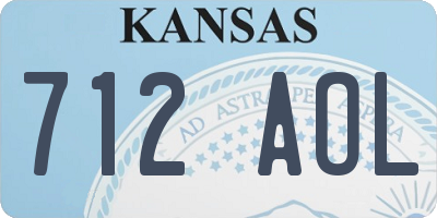 KS license plate 712AOL