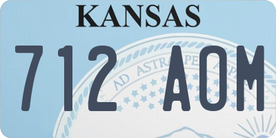KS license plate 712AOM