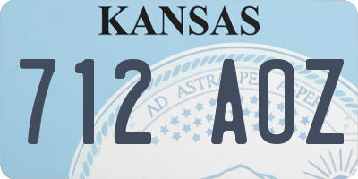 KS license plate 712AOZ
