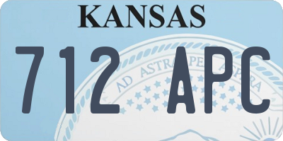 KS license plate 712APC