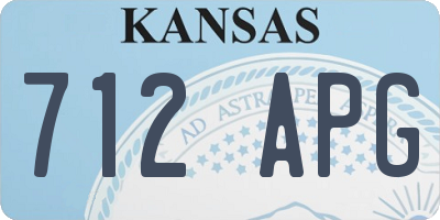 KS license plate 712APG
