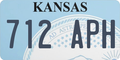 KS license plate 712APH