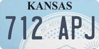 KS license plate 712APJ