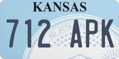 KS license plate 712APK