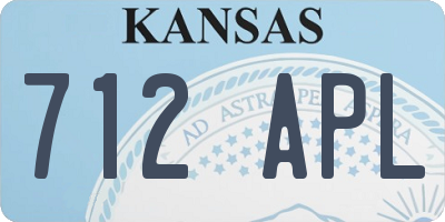 KS license plate 712APL