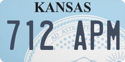 KS license plate 712APM