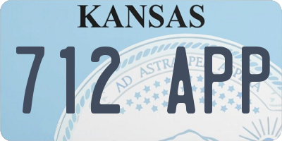 KS license plate 712APP