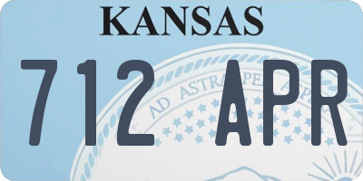 KS license plate 712APR
