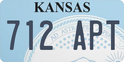 KS license plate 712APT