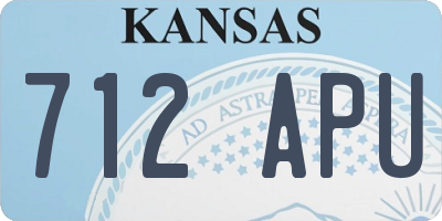 KS license plate 712APU
