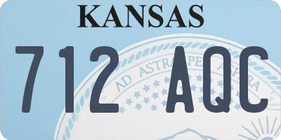 KS license plate 712AQC