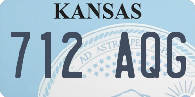 KS license plate 712AQG