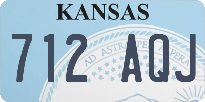 KS license plate 712AQJ