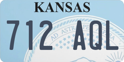 KS license plate 712AQL